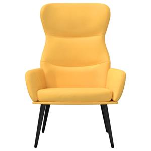 VidaXL Relaxstoel stof mosterdgeel