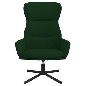 VidaXL Relaxstoel fluweel donkergoen