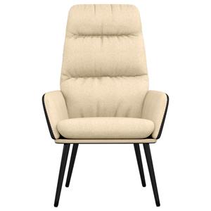 VidaXL Relaxstoel stof crèmekleurig