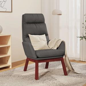 VidaXL Relaxstoel stof donkergrijs