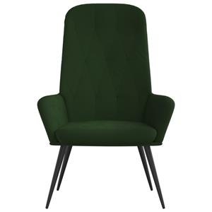 VidaXL Relaxstoel fluweel donkergoen