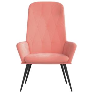 VidaXL Relaxstoel fluweel roze