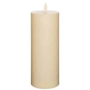 Anna's Collection LED kaars/stompkaars - ivoor wit - D8 x H22 cm - voor buiten en binnen - met timer -