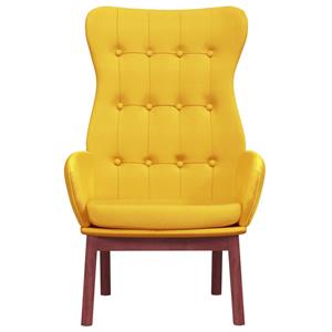 VidaXL Relaxstoel stof mosterdgeel