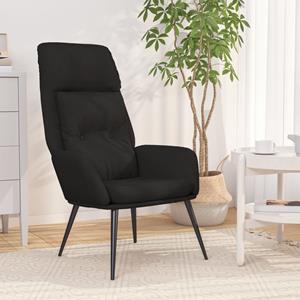VidaXL Relaxstoel kunstsuède zwart