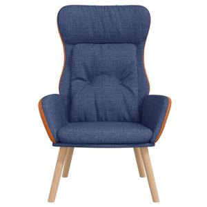 VidaXL Relaxstoel stof en PVC blauw