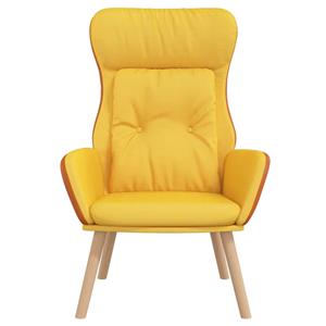 VidaXL Relaxstoel stof en PVC mosterdgeel