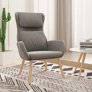 VidaXL Relaxstoel fluweel lichtgrijs