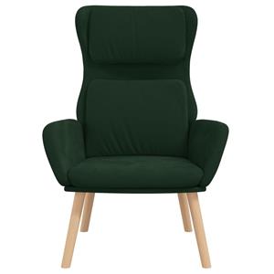 VidaXL Relaxstoel fluweel donkergoen