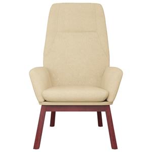 VidaXL Relaxstoel stof crèmekleurig