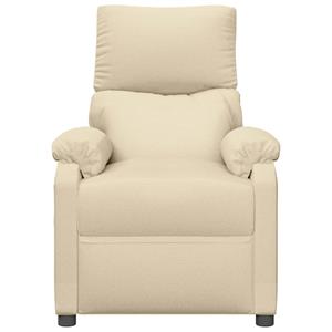 VidaXL Fauteuil verstelbaar stof crèmekleurig