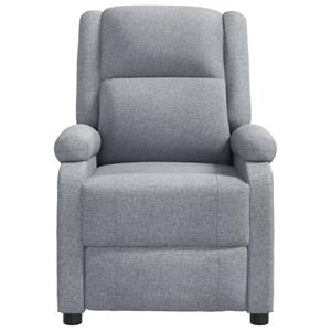 VidaXL Fauteuil verstelbaar stof lichtgrijs