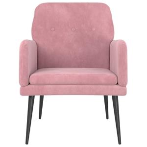 VidaXL Fauteuil 62x79x79 cm fluweel roze