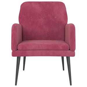 VidaXL Fauteuil 62x79x79 cm fluweel wijnrood