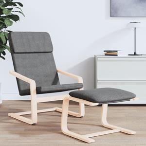VidaXL Relaxstoel stof donkergrijs