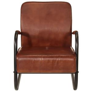 VidaXL Fauteuil echt leer bruin