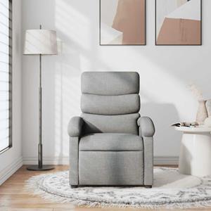 VidaXL Fauteuil verstelbaar stof lichtgrijs