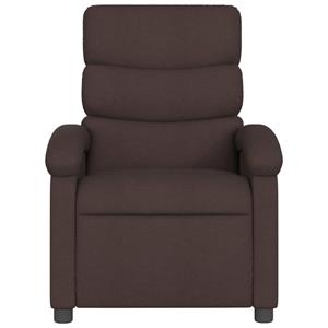 VidaXL Fauteuil verstelbaar stof donkerbruin
