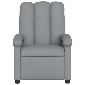VidaXL Fauteuil verstelbaar stof lichtgrijs