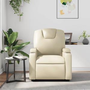 VidaXL Fauteuil verstelbaar kunstleer crèmekleurig