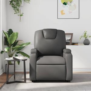 VidaXL Fauteuil verstelbaar kunstleer grijs