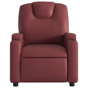 VidaXL Fauteuil verstelbaar kunstleer wijnrood
