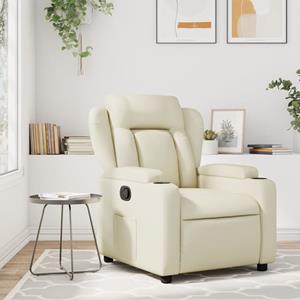 VidaXL Fauteuil verstelbaar kunstleer crèmekleurig