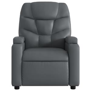 VidaXL Fauteuil verstelbaar kunstleer grijs