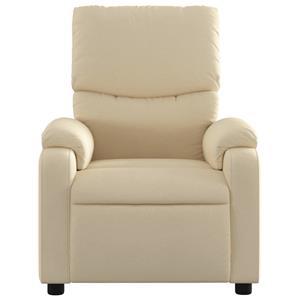 VidaXL Fauteuil verstelbaar stof crèmekleurig