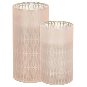 Home & Styling Luxe LED kaarsen in glas - set 2x st - 12,5 en 15 cm - warm wit -