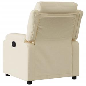 VidaXL Fauteuil verstelbaar stof crèmekleurig