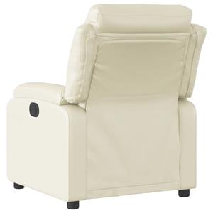 VidaXL Fauteuil verstelbaar kunstleer crèmekleurig