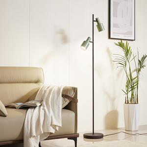 LINDBY vloerlamp Ovelia, groen/zwart, metaal, E27