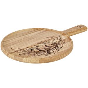 Vega Eetplank Morello met decoratie; 25x2 cm (ØxH); eiken; rond