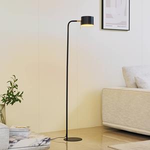 LINDBY Vloerlamp Kaida, zwart, metaal