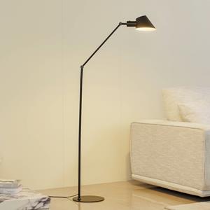 LINDBY vloerlamp Corali, zwart, metaal, hoogte 176,5cm