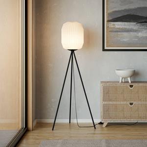 EGLO Belgrave vloerlamp, hoogte 141,5 cm, zwart/wit, metaal