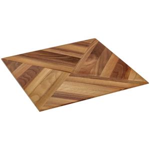Vega Eetplank Carbo; 28.2x28.2x1.9 cm (LxBxH); walnoot; conisch