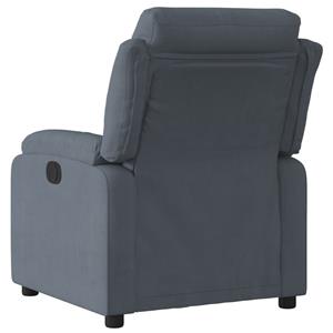 VidaXL Fauteuil verstelbaar fluweel donkergrijs