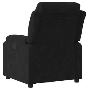 VidaXL Fauteuil verstelbaar fluweel zwart