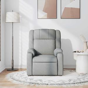 VidaXL Fauteuil verstelbaar stof lichtgrijs