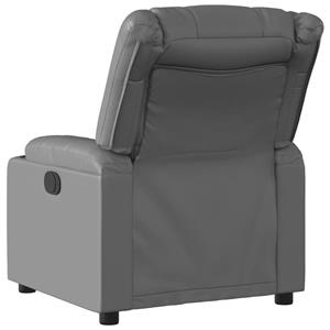 VidaXL Fauteuil verstelbaar kunstleer grijs