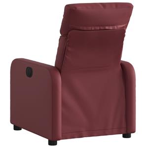 VidaXL Fauteuil verstelbaar kunstleer wijnrood