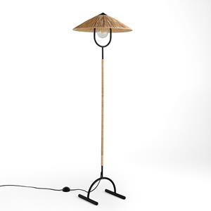 MAMA SHELTER X LA REDOUTE INTERIEURS Staande lamp in ijzermetaal en raffia, Mr Tanguy
