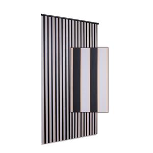 Degor Deurgordijn Linten Zwart/wit 90x220cm