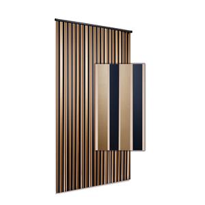 Degor Deurgordijn Linten Goud/zwart 90x220cm