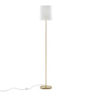 LA REDOUTE INTERIEURS Vloerlamp in messing en geribbeld glas, Danny