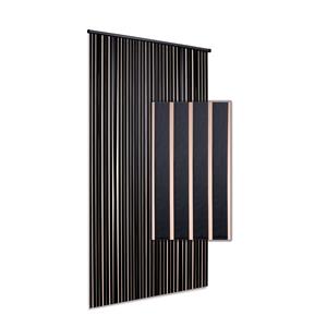 Degor Deurgordijn Linten Zwart 90x220cm