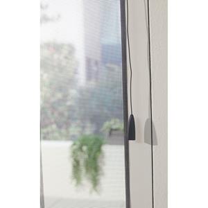 CanDo Horgordijn Comfort - Grijs Profiel - Zwart Gaas - 95x235cm