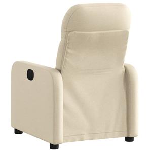 VidaXL Fauteuil verstelbaar stof crèmekleurig